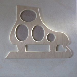Wood Skate Shaped Picture Frame